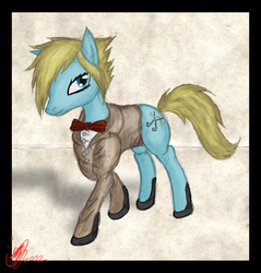 Size: 2402x2517 | Tagged: safe, artist:great-5, oc, oc only, art trade, clothes, tuxedo, valkyrie