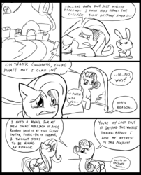 Size: 827x1025 | Tagged: safe, artist:metal-kitty, angel bunny, fluttershy, rarity, comic:mlp project, g4, angry, comic, crying, looking at each other, looking at someone