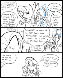 Size: 827x1025 | Tagged: safe, artist:metal-kitty, fluttershy, rarity, comic:mlp project, g4, comic