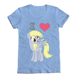 Size: 1000x1000 | Tagged: safe, derpy hooves, pegasus, pony, g4, official, clothes, female, heart, irl, mare, merchandise, photo, shirt, welovefine