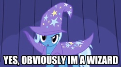 Size: 618x342 | Tagged: safe, trixie, pony, unicorn, g4, are you a wizard, female, image macro, mare, meme, solo