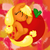 Size: 900x900 | Tagged: safe, artist:kyaokay, applejack, earth pony, pony, g4, apple, eyes closed, female, giant apple, happy, hatless, hug, missing accessory, sleeping, solo, that pony sure does love apples