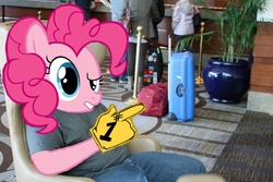 Size: 960x640 | Tagged: safe, pinkie pie, g4, dubs, patrick bateman