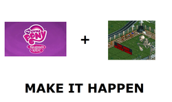 Size: 1337x796 | Tagged: safe, g4, end of ponies, exploitable meme, here we go again, hilarious in hindsight, make it happen, meta, mr. bones, my little pony logo, rollercoaster tycoon, start of ponies, the ride never ends, truth