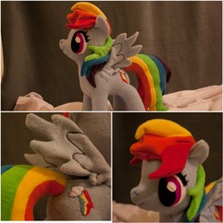 Size: 1600x1600 | Tagged: safe, artist:arualsti, rainbow dash, pony, g4, irl, photo, plushie, solo