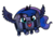 Size: 717x510 | Tagged: safe, artist:zicygomar, princess luna, g4, balrog (cave story), cave story, cute, female, flying, huzzah, looking at you, lunabetes, open mouth, parody, simple background, smiling, solo, spread wings, toaster, transparent background, wat