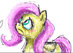 Size: 307x223 | Tagged: safe, fluttershy, pegasus, pony, g4, female, flockdraw, folded wings, looking at something, looking up, mare, solo, wings