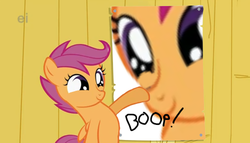 Size: 500x285 | Tagged: safe, artist:dethlunchies, artist:generalpolkovnik, scootaloo, g4, boop