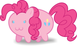 Size: 2567x1539 | Tagged: safe, artist:leopurofriki, pinkie pie, g4, :3, simple background, solo, transparent background