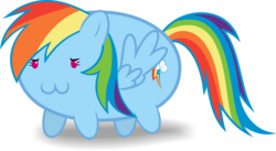 Size: 2524x1387 | Tagged: safe, artist:leopurofriki, rainbow dash, g4, :3, simple background, solo, transparent background