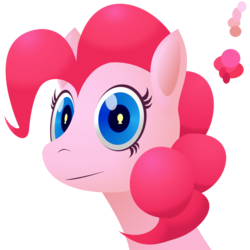 Size: 750x750 | Tagged: safe, artist:dannyrevv, pinkie pie, earth pony, pony, g4, bust, female, looking at you, mare, portrait, reference sheet, simple background, solo, transparent background, wingding eyes