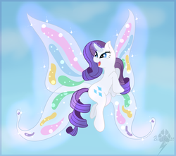 Size: 2971x2630 | Tagged: safe, artist:blitzkatze, rarity, pony, unicorn, g4, butterfly wings, high res, horn, solo, wings