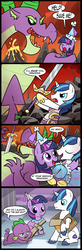 Size: 656x2000 | Tagged: safe, artist:madmax, shining armor, spike, twilight sparkle, pony, unicorn, g4, baby, baby spike, cardboard box, clothes, colt, comic, damsel in distress, dress, dressup, female, filly, filly twilight sparkle, froufrou glittery lacy outfit, hennin, imagination, kidnapped, kids, knight, knight rescues the princess, male, mare, older, older spike, playful, playing, playing dead, pretend, princess, rescue, sibling, sibling bonding, siblings, spikezilla, twilight wants to be a princess, unicorn twilight, younger