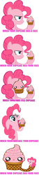 Size: 500x2215 | Tagged: safe, pinkie pie, g4, comic, cupcake, face