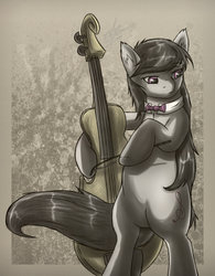 Size: 1280x1643 | Tagged: safe, artist:slawomiro, octavia melody, earth pony, pony, g4, cello, female, musical instrument, solo