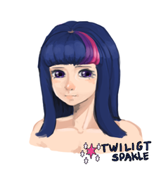 Size: 411x430 | Tagged: safe, artist:kimgoma, twilight sparkle, human, g4, female, humanized, misspelling, solo