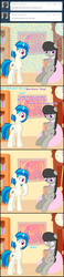 Size: 710x3074 | Tagged: safe, artist:erthilo, dj pon-3, octavia melody, vinyl scratch, earth pony, pony, unicorn, ask octavia, g4, ask, book, clock, comic, duo, duo female, female, mare, reading, sitting, tumblr