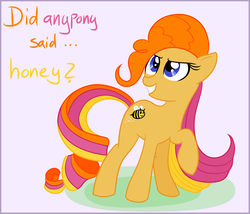 Size: 2800x2400 | Tagged: safe, artist:blitzkatze, bumblesweet, earth pony, pony, g4, female, high res, mare, solo, text