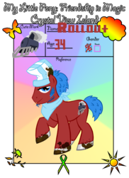 Size: 902x1236 | Tagged: safe, artist:drago-flame, oc, oc only, oc:rollout, earth pony, pony, cutie mark, hat, male, reference sheet, solo, stallion, train