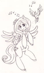 Size: 839x1378 | Tagged: safe, artist:tiki-sama, fluttershy, g4, sketch