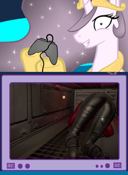 Size: 563x769 | Tagged: safe, princess celestia, pony, princess molestia, g4, ada wong, dat ass, exploitable meme, meme, resident evil, resident evil 6, tv meme