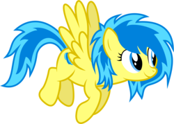 Size: 1024x735 | Tagged: safe, artist:mrfoxington, oc, oc only, oc:blueberry blitz, pegasus, pony, cute, flying, messy mane, simple background, smiling, solo, spread wings, transparent background, vector