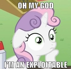 Size: 500x487 | Tagged: safe, edit, edited screencap, screencap, sweetie belle, g4, ponyville confidential, meme, meta, sudden clarity sweetie belle