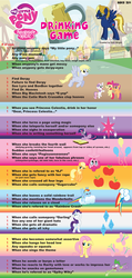 Size: 900x1898 | Tagged: safe, artist:xanidubia, apple bloom, applejack, derpy hooves, pinkie pie, rainbow dash, rarity, scootaloo, sweetie belle, twilight sparkle, oc, pegasus, pony, g4, drinking game, female, mare, spikey wikey