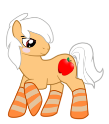 Size: 839x952 | Tagged: dead source, safe, artist:popuicat, oc, oc only, earth pony, pony, clothes, commission, commissioner:pmd-mudkip, socks, solo, striped socks