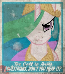 Size: 1333x1509 | Tagged: safe, artist:panzerforge, princess celestia, g4, propaganda