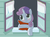 Size: 1200x897 | Tagged: safe, artist:teenbulma, sweetie belle, g4, blushing, pillow, window