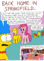 Size: 802x1100 | Tagged: safe, artist:kturtle, pinkie pie, spike, twilight sparkle, g4, bart simpson, comic, crossover, cute, lisa simpson, male, marge simpson, playstation, playstation portable, ponified, the simpsons