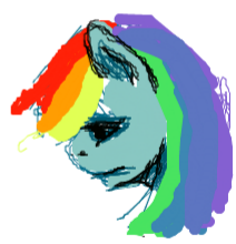 Size: 212x220 | Tagged: safe, rainbow dash, g4, bust, flockdraw, lowres, portrait, side view, simple background, solo, white background