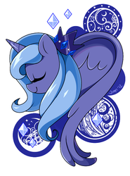 Size: 500x675 | Tagged: safe, artist:jiayi, princess luna, pony, g4, female, s1 luna, solo