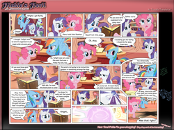 Size: 1400x1050 | Tagged: safe, artist:troubletransistor, pinkie pie, rainbow dash, rarity, g4, comic