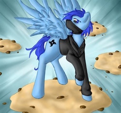 Size: 800x750 | Tagged: safe, artist:spectralpony, oc, oc only, oc:cookie cutter, cookie, food, ninja