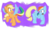 Size: 900x521 | Tagged: dead source, safe, artist:lawlzy, applejack, rainbow dash, pegasus, pony, fanfic:those blue wings, g4, body part swap, duo, earth pony rainbow dash, fanfic, female, flapplejack, mare, purple background, race swap, shocked, simple background, swap, tail swap, wing swap