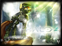 Size: 2000x1500 | Tagged: safe, artist:dishwasher1910, halo (series), master chief, ponified