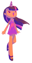 Size: 261x519 | Tagged: safe, artist:votemayhem, twilight sparkle, human, g4, female, horn, horned humanization, humanized, simple background, solo, transparent background