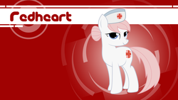 Size: 1024x576 | Tagged: safe, artist:kooner-cz, artist:lordvurtax, nurse redheart, pony, g4, female, solo, vector, wallpaper