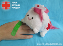 Size: 850x621 | Tagged: safe, artist:voodoo-tiki, nurse redheart, earth pony, pony, g4, :3, bandage, blob, doll, irl, photo, plushie, toy