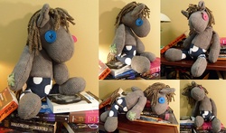 Size: 1250x734 | Tagged: safe, artist:voodoo-tiki, smarty pants, g4, book, doll, irl, photo, plushie, toy