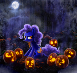 Size: 780x740 | Tagged: safe, artist:voodoo-tiki, booberry pie, jack-o-lantern, night, nightmare night, pumpkin