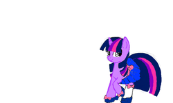 Size: 801x481 | Tagged: artist needed, safe, twilight sparkle, g4, clothes, flockdraw, schoolgirl, shoes, skirt, socks