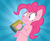 Size: 4858x3940 | Tagged: safe, artist:cloudshadezer0, pinkie pie, pony, g4, cider mug, exploitable, mug, reaction image, show accurate, solo, sunburst background, vector