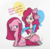 Size: 1024x1011 | Tagged: dead source, safe, artist:pa0oliitahw, pinkie pie, earth pony, human, pony, g4, clothes, dialogue, dress, duality, duo, duo female, female, human ponidox, humanized, mare, pinkamena diane pie, sad, self ponidox, shoes, text