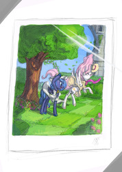 Size: 900x1266 | Tagged: safe, artist:carnifex, princess celestia, princess luna, g4