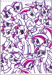 Size: 748x1069 | Tagged: safe, twilight sparkle, g4, clone, multeity, sparkle sparkle sparkle