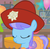Size: 728x717 | Tagged: safe, lily dache, g4, balloon, clothes, dress, eyes closed, filly, foal, hat, recolor