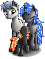 Size: 479x621 | Tagged: safe, oc, oc only, oc:incendia, pony, unicorn, fanfic:antipodes, cute, eyes closed, fanfic, filly, parent, raised hoof, smiling